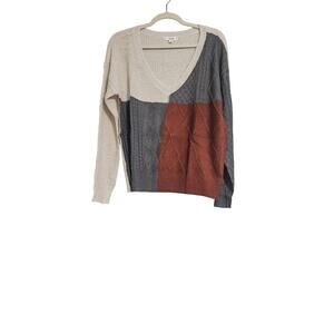 Colorblock knit sweater
